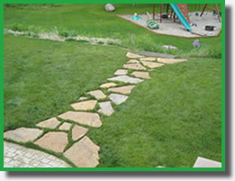 Flagstone sidewalk